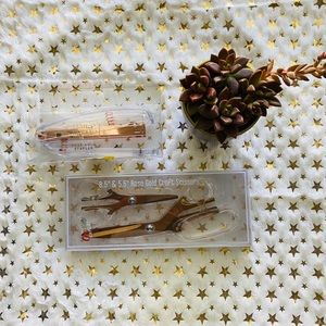 Rose gold stapler and scissors